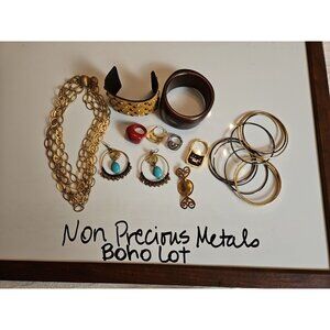 Boho Jewelry Lot 16 Piece Lot Non Precious Metals